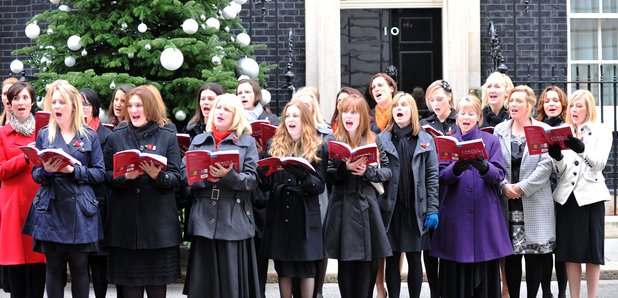 Military Wives outside Downing Street